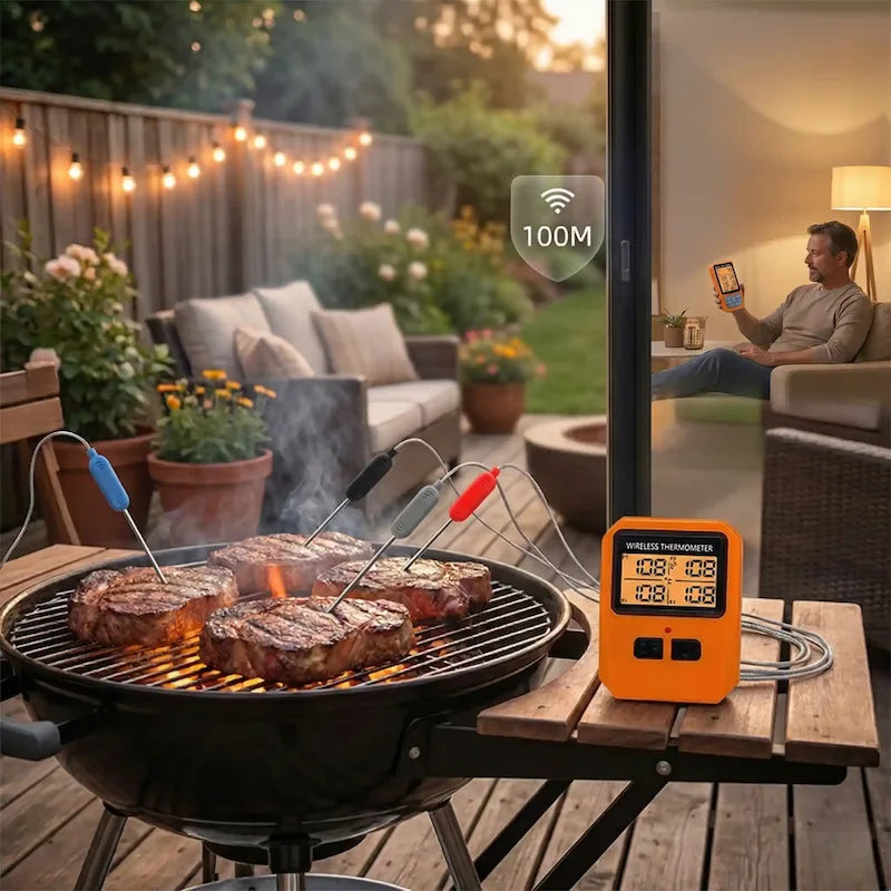 Outalu™ 4-Probe Wireless BBQ Master